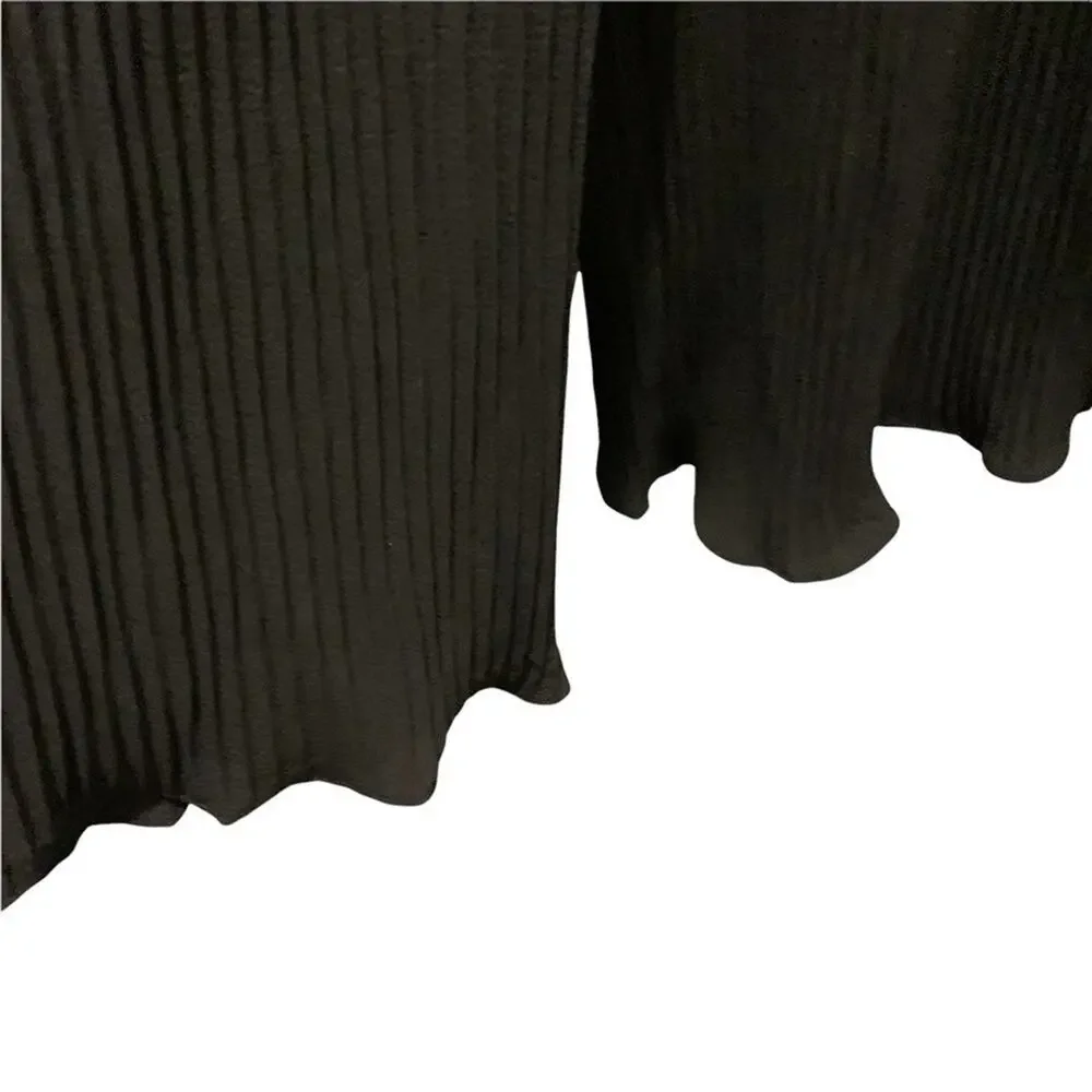 Qed London Culottes. Pleated black.‎ Size small. Tie front waist. - Picture 5 of 12